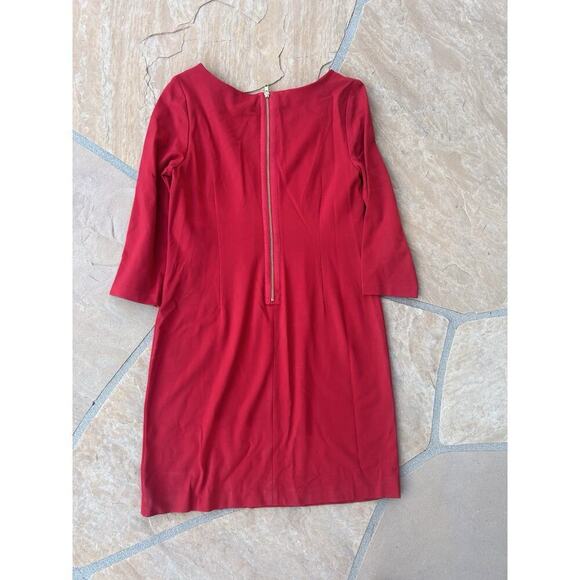 Banana Republic Dress Womens Size 12 Red Long Sleeve Zip Up JW - Picture 3 of 3